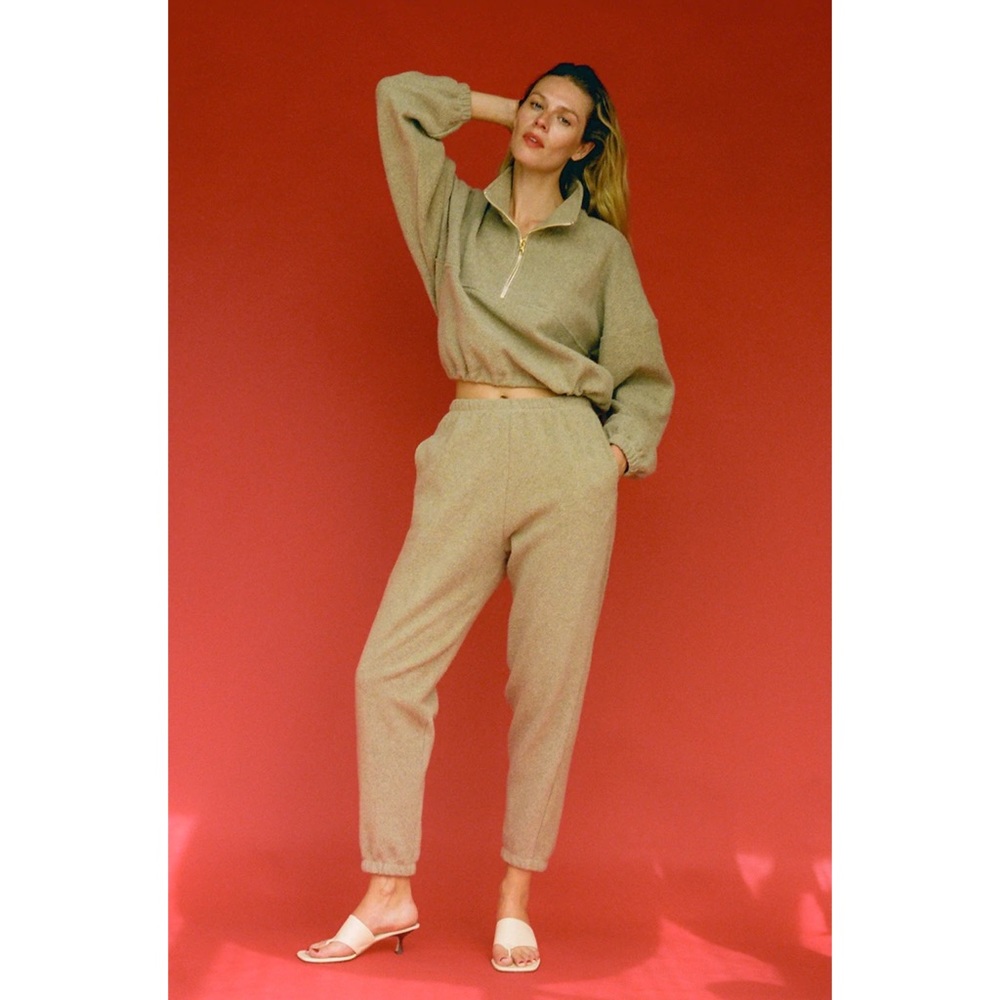 Gil Rodriguez Beachwood Sherpa Fleece Sweatpant - Heather Toffee